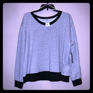 Sweet rain Striped detail long sleeve - 1X